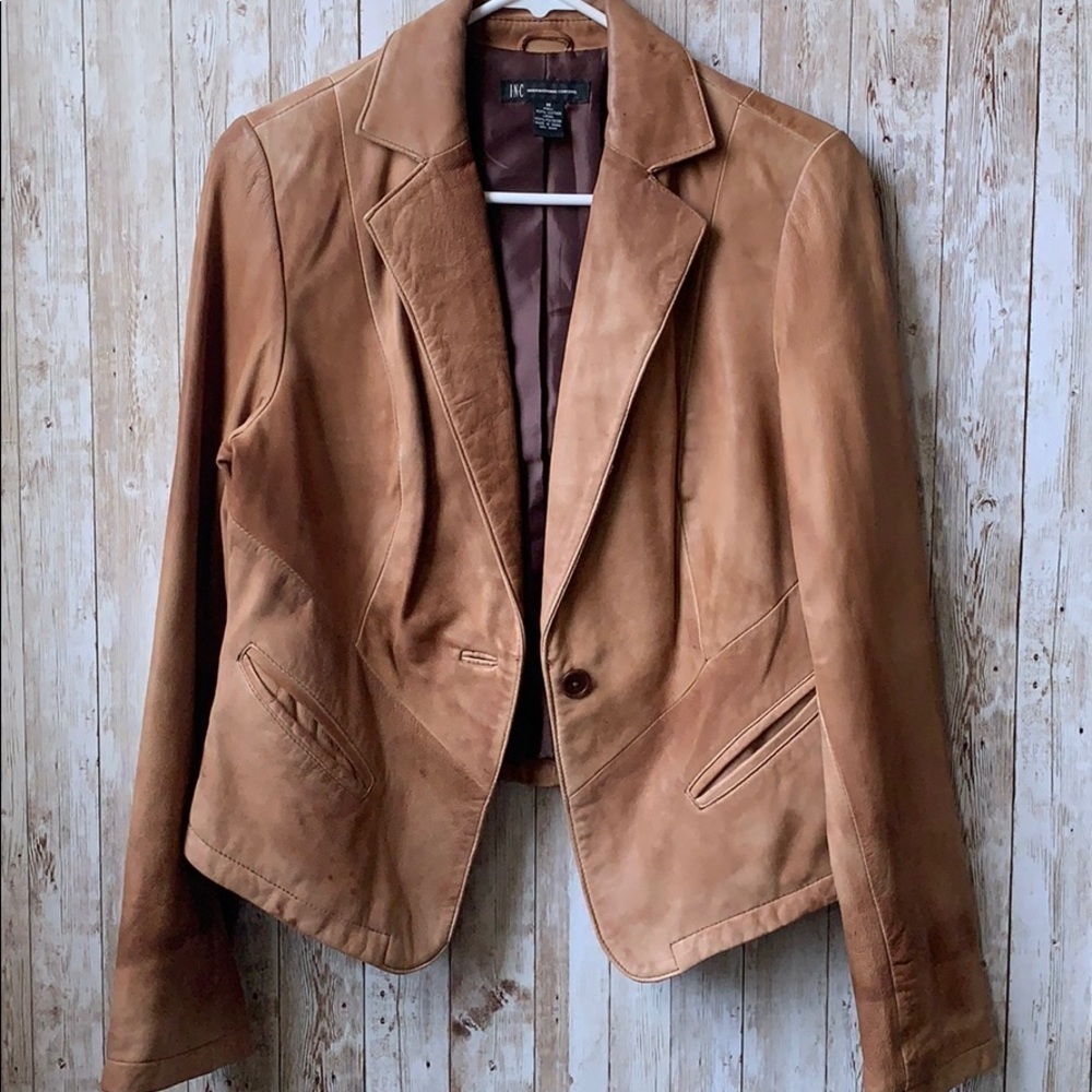 INC International Concepts Leather Jacket